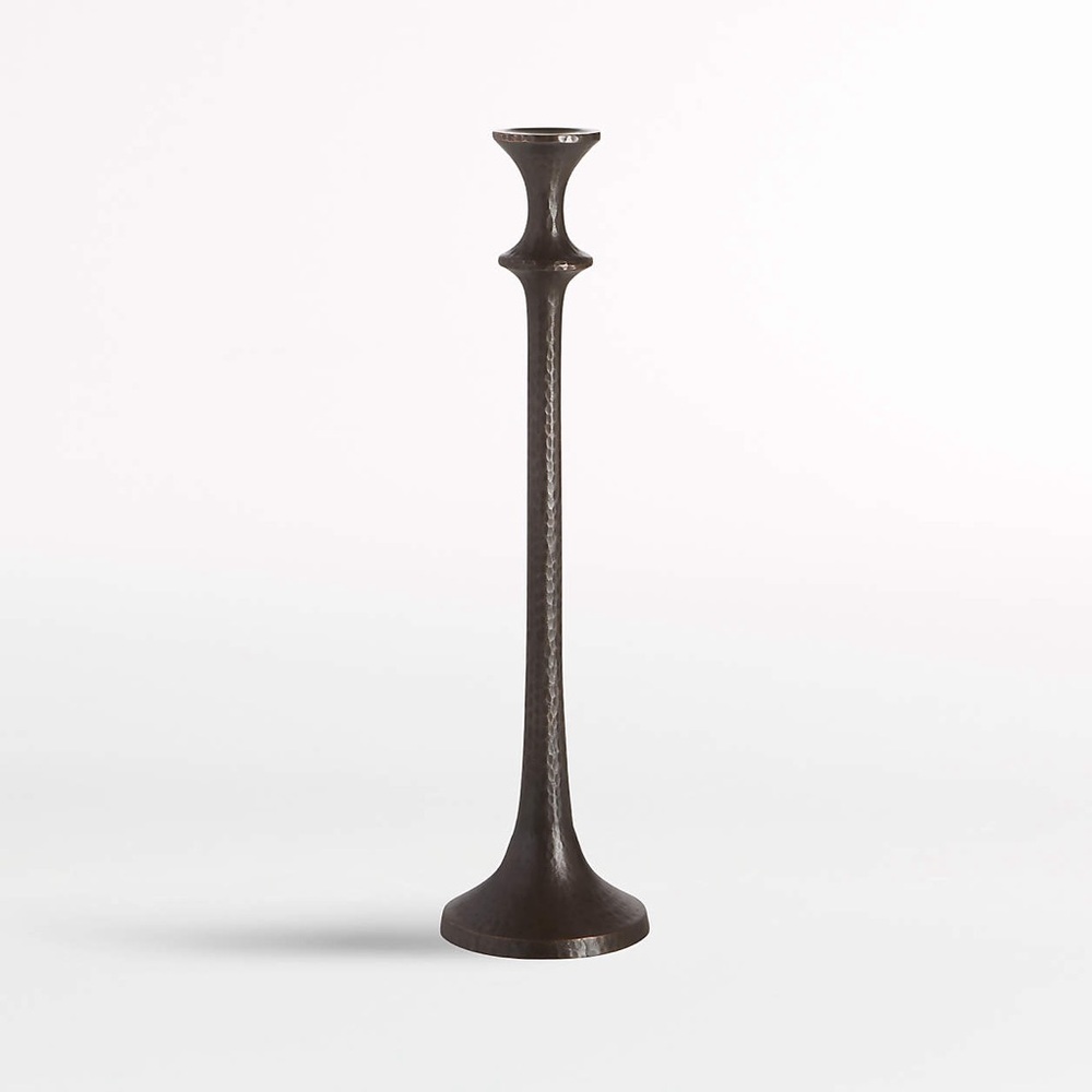 Crate and Barrel Emmett Bronze Taper Candle Holder (set of 2)